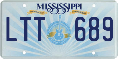MS license plate LTT689