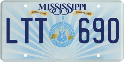 MS license plate LTT690