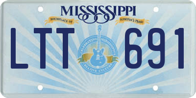 MS license plate LTT691