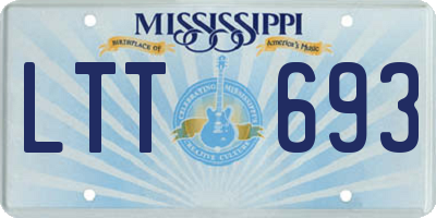 MS license plate LTT693