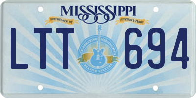 MS license plate LTT694
