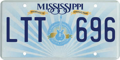 MS license plate LTT696
