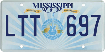 MS license plate LTT697