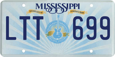MS license plate LTT699