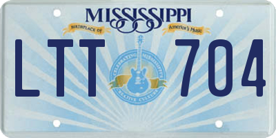 MS license plate LTT704