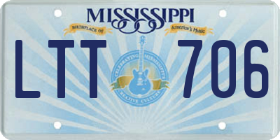 MS license plate LTT706