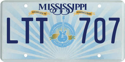 MS license plate LTT707