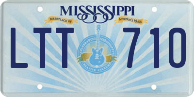 MS license plate LTT710