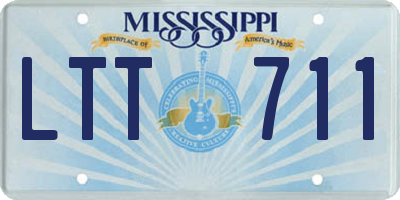 MS license plate LTT711