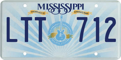 MS license plate LTT712