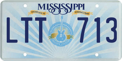MS license plate LTT713