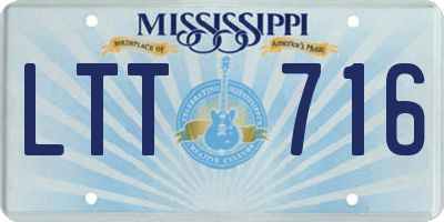 MS license plate LTT716