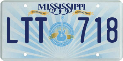 MS license plate LTT718