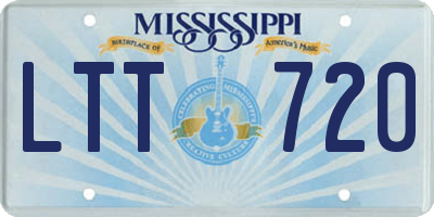 MS license plate LTT720
