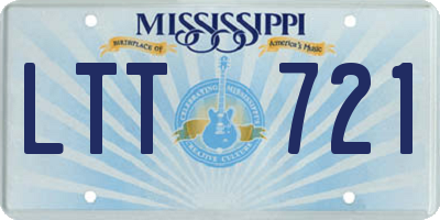 MS license plate LTT721