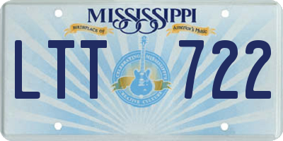 MS license plate LTT722