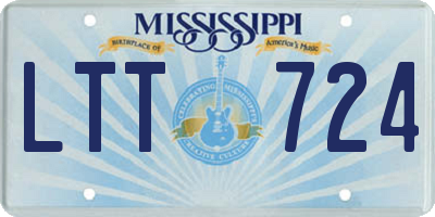 MS license plate LTT724