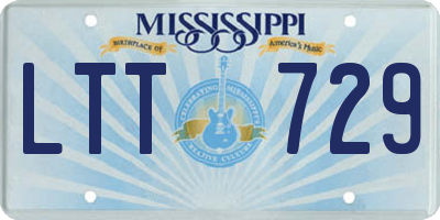 MS license plate LTT729
