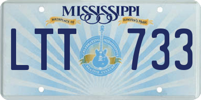 MS license plate LTT733
