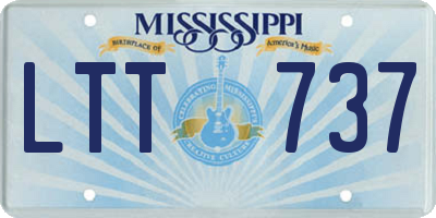 MS license plate LTT737