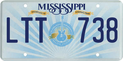 MS license plate LTT738