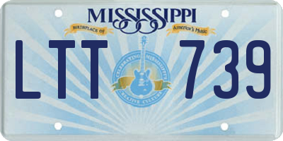 MS license plate LTT739