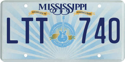 MS license plate LTT740