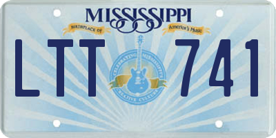 MS license plate LTT741