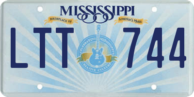 MS license plate LTT744