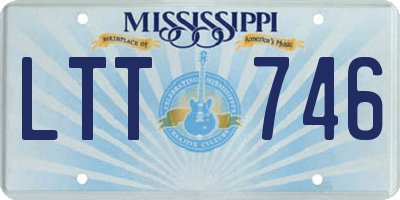 MS license plate LTT746