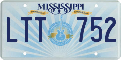 MS license plate LTT752