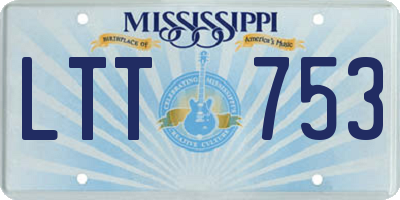MS license plate LTT753