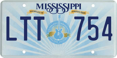 MS license plate LTT754