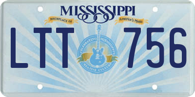 MS license plate LTT756