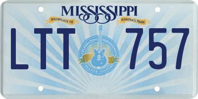 MS license plate LTT757