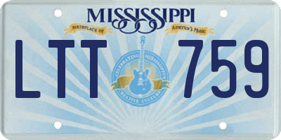 MS license plate LTT759