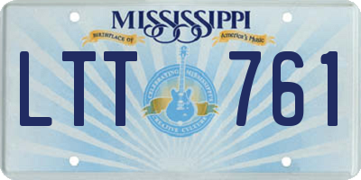 MS license plate LTT761