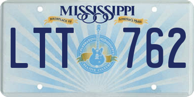 MS license plate LTT762