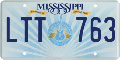 MS license plate LTT763