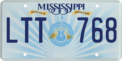 MS license plate LTT768