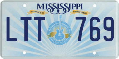 MS license plate LTT769