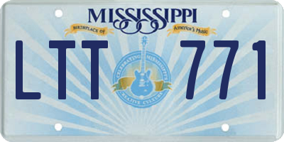 MS license plate LTT771