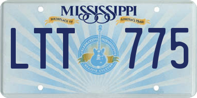 MS license plate LTT775