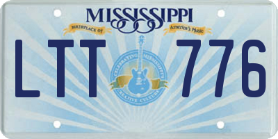 MS license plate LTT776