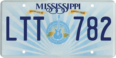 MS license plate LTT782
