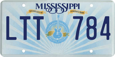 MS license plate LTT784