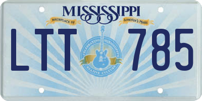 MS license plate LTT785