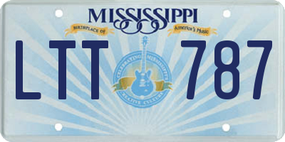 MS license plate LTT787