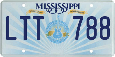 MS license plate LTT788