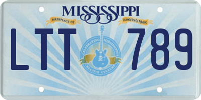 MS license plate LTT789